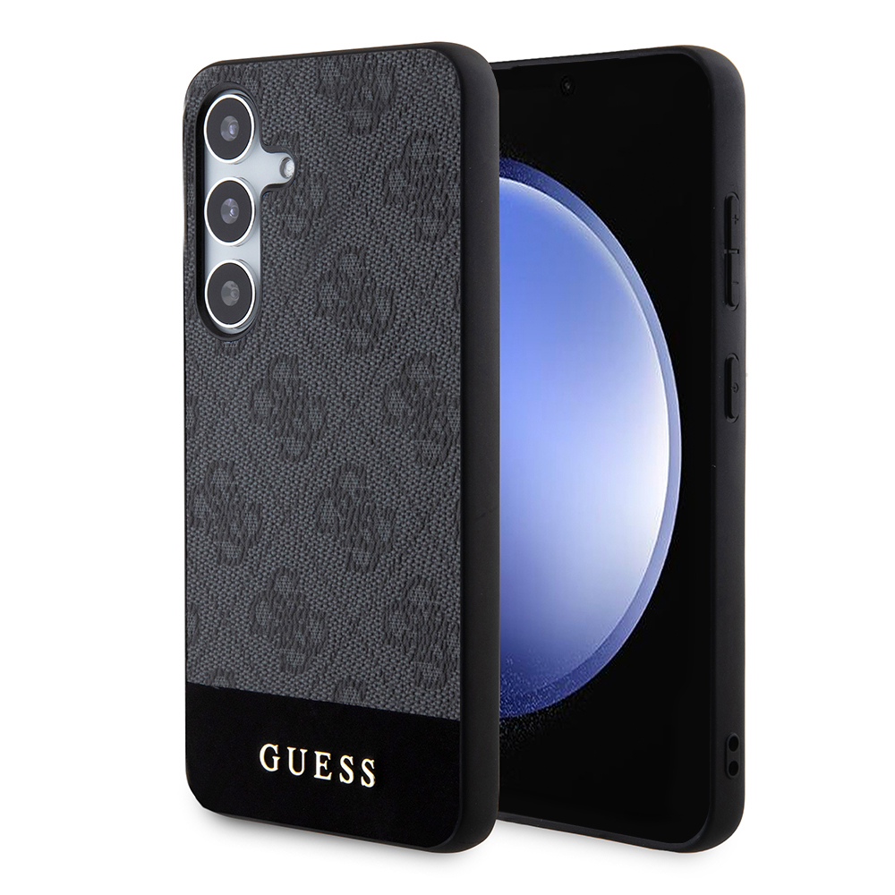 Калъф за Samsung Galaxy S24 Plus - Guess Hardcase 4G Stripe Collection (GUHCS24MG4GLGR) - Черен