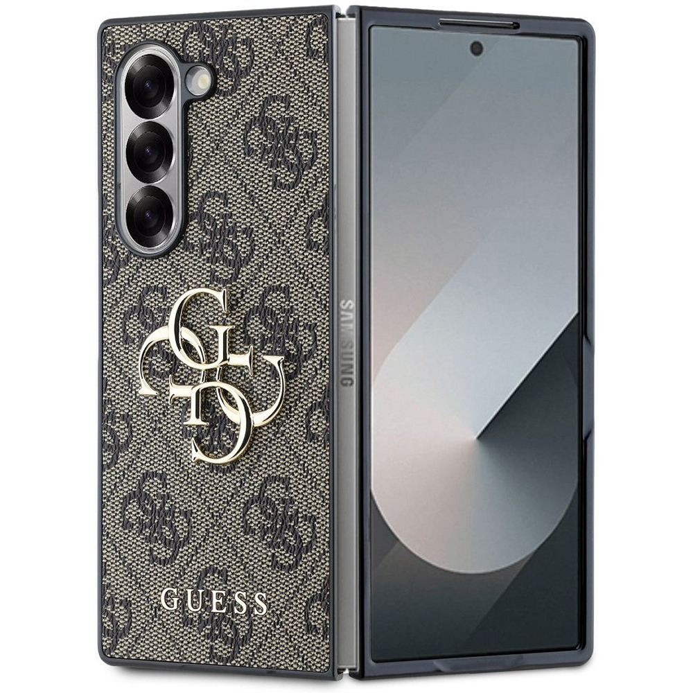 Калъф за Samsung Galaxy Z Fold6 - Guess Leather 4G Metal Logo (GUHCZFD64GMGBR) - Кафяв