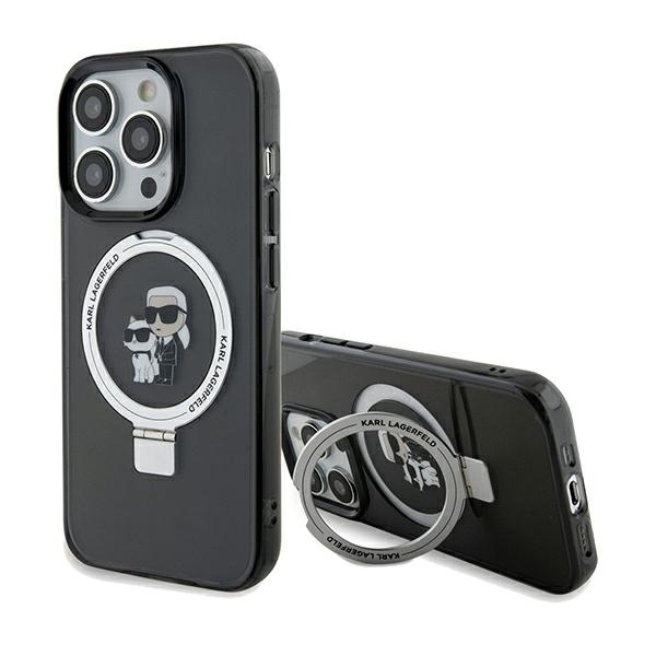 Калъф за iPhone 14 Pro Max - Karl Lagerfeld Hardcase Ring Stand MagSafe (KLHMP14XHHMRSKCK) - Karl&Choupette