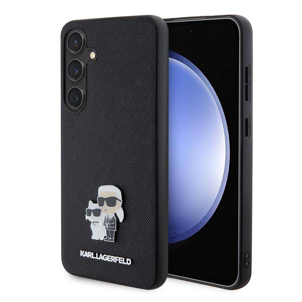 Капак за Samsung Galaxy S24 Plus - Karl Lagerfeld Saffiano (KLHCHCS24MPSAKCMPK) - Karl&Choupette Metal Pin