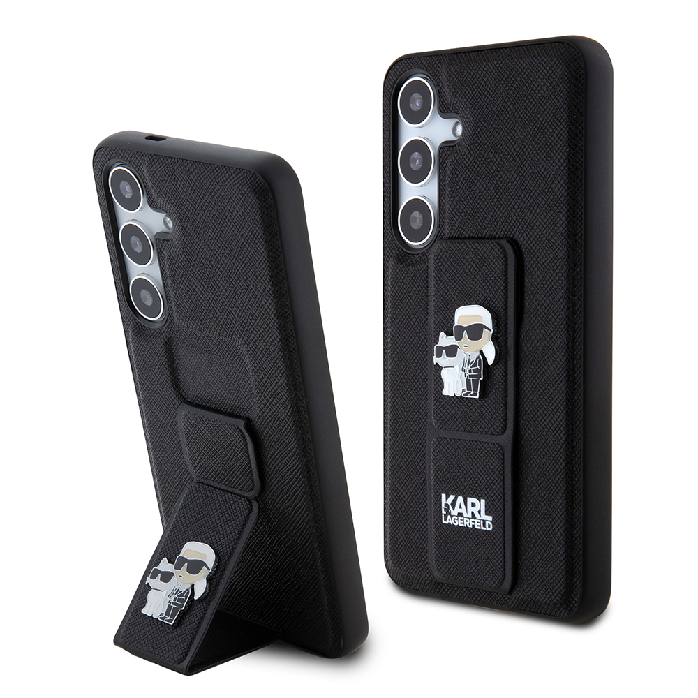 Калъф за Samsung Galaxy S24 - Karl Lagerfeld Saffiano Gripstand (KLHCS24SGSAKCPK) - Karl&Choupette