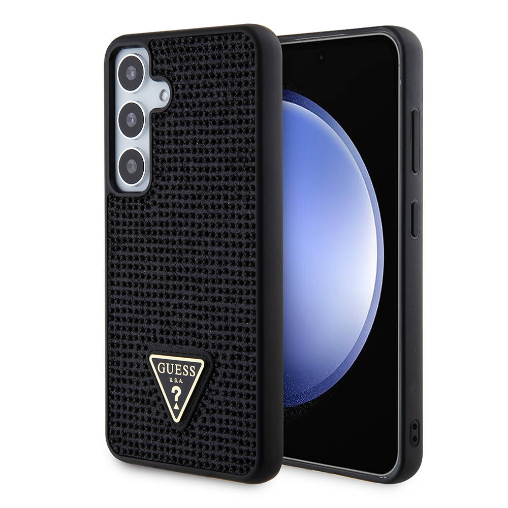 Калъф за Samsung Galaxy S24 Plus - Guess Rhinestone Triangle (GUHCS24MHDHDGPPK) - Черен