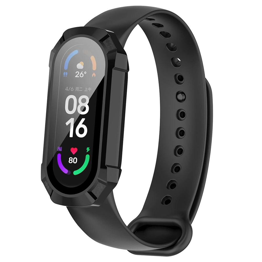Калъф за Xiaomi Mi Band 4 / 5 / 5 NFC / 6 / 6 NFC + калъф - Techsuit Defense360 Pro - Черен