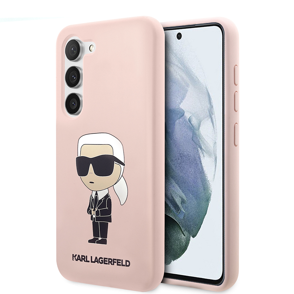 Калъф за Samsung Galaxy S23 Plus - Karl Lagerfeld Silicone (KLHCHCS23MSNIKBCP) - Розов Ikonik