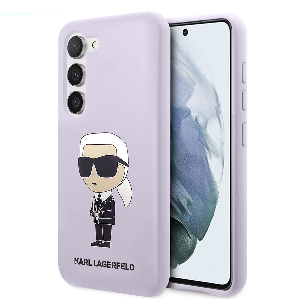 Калъф за Samsung Galaxy S23 Plus - Karl Lagerfeld Silicone (KLHCHCS23MSNIKKBCU) - Лилав Ikonik