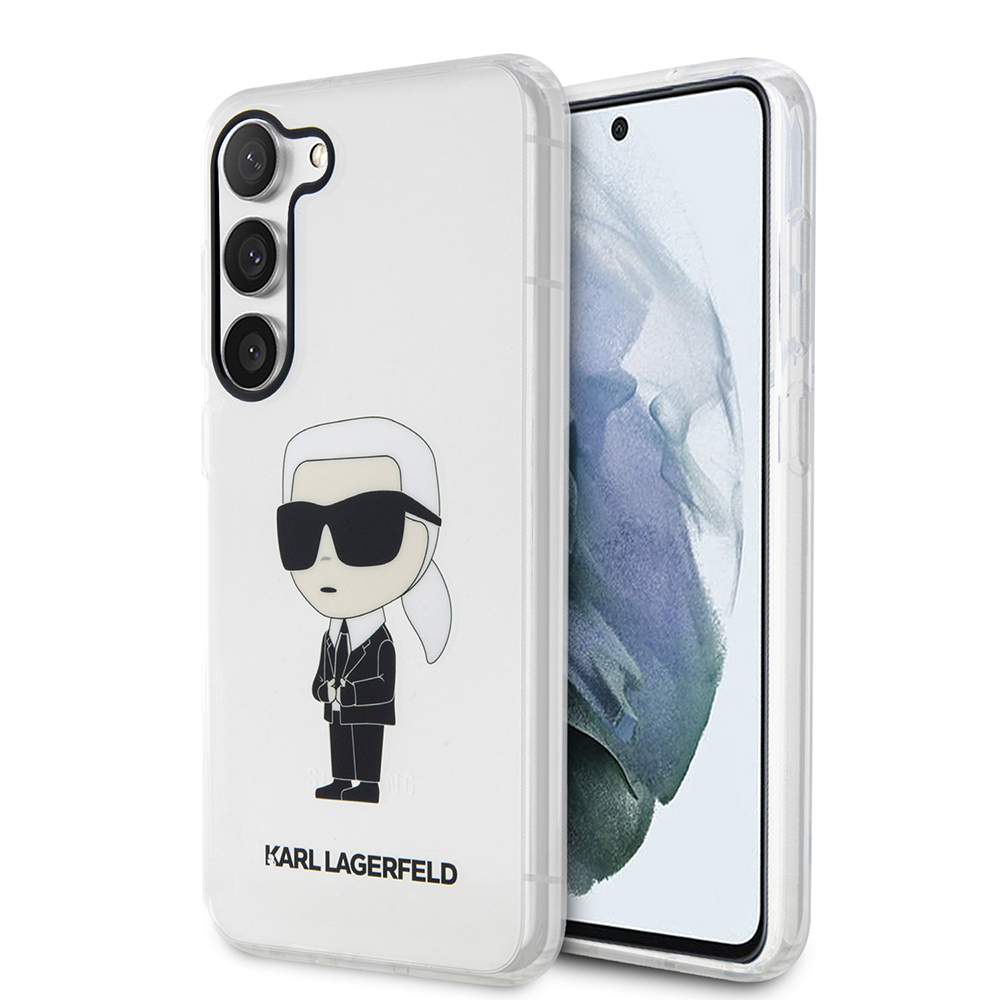 Калъф за Samsung Galaxy S23 - Karl Lagerfeld Hardcase Прозрачен (KLHCHCS23SHNIKTCT) - Ikonik Karl Lagerfeld