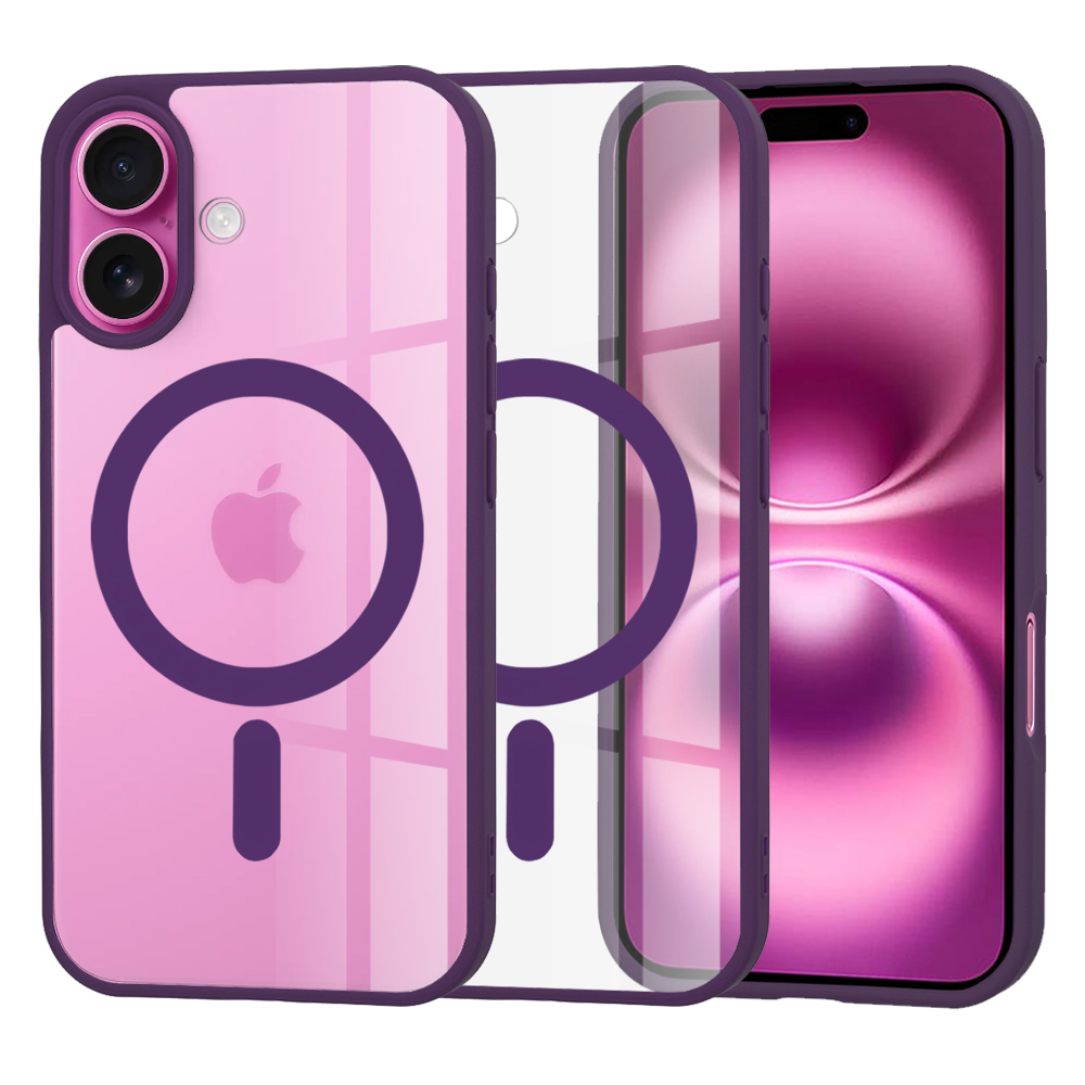 Калъф за iPhone 16 Plus - Techsuit MagSafe Pro - Лилав