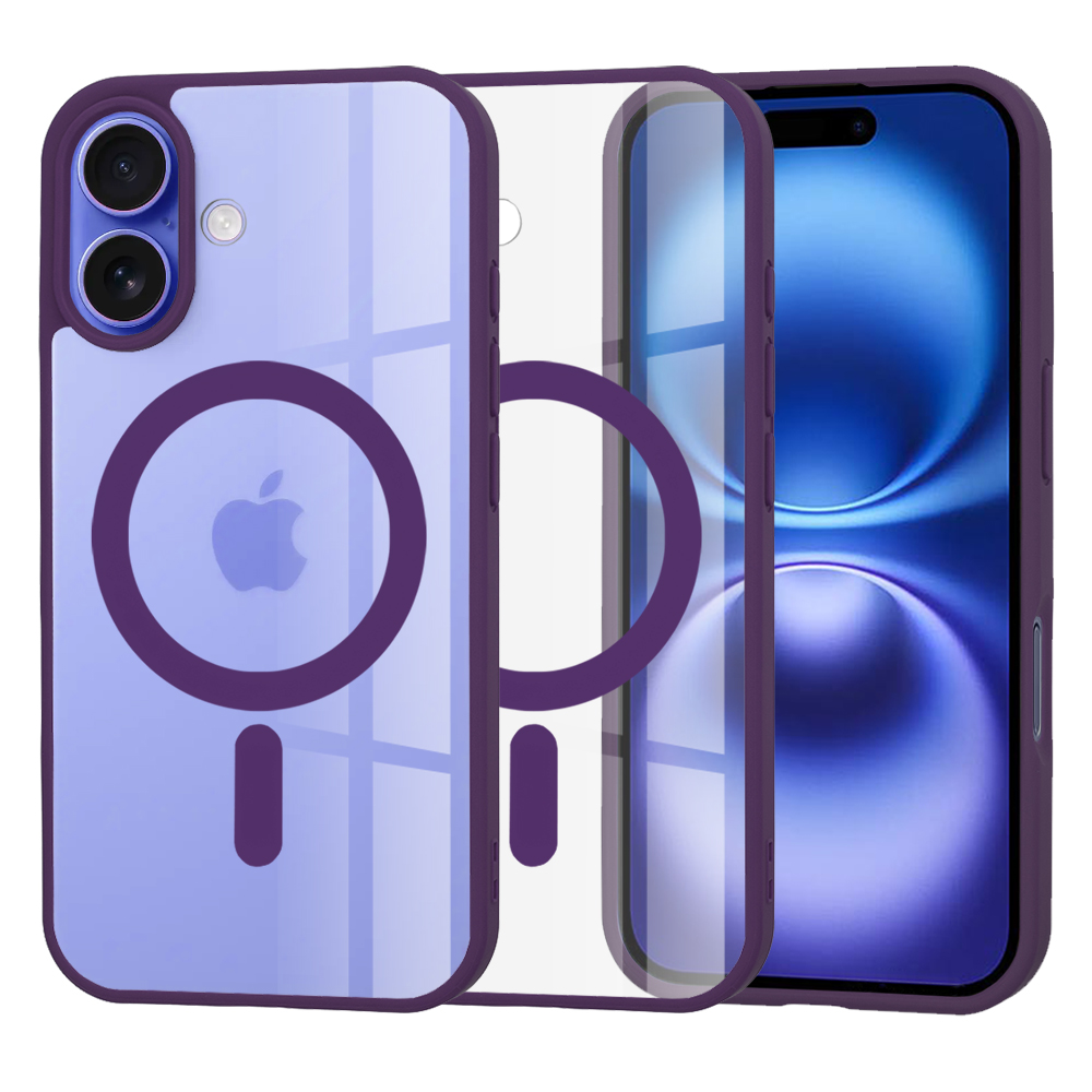 Калъф за iPhone 16 - Techsuit MagSafe Pro - Лилав
