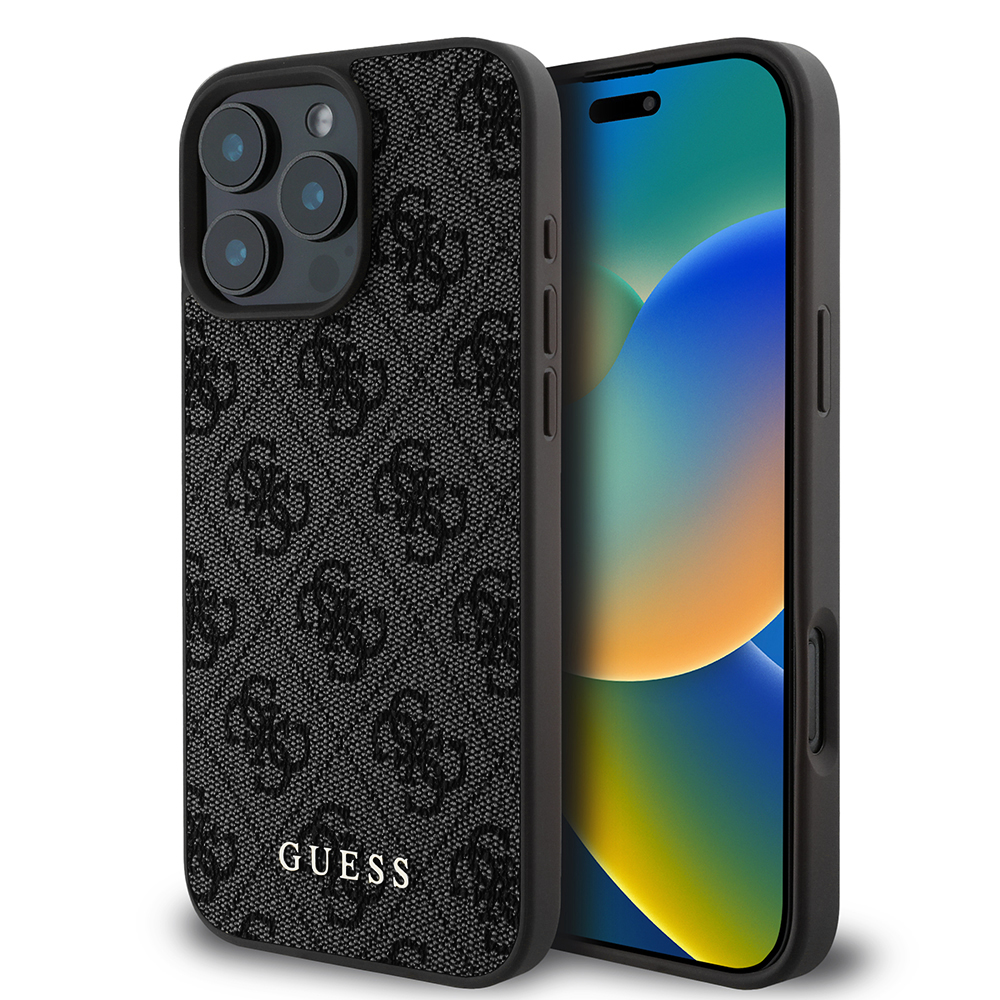 Калъф за iPhone 16 Pro Max - Guess Hardcase 4G Classic (GUHCP16XG4GFGR) - Черен