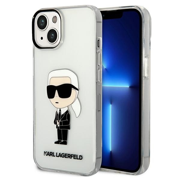 Калъф за IPhone 14 Plus - Karl Lagerfeld Hardcase Прозрачен (KLHCP14MHNIKKTCT) - Ikonik Karl Lagerfeld