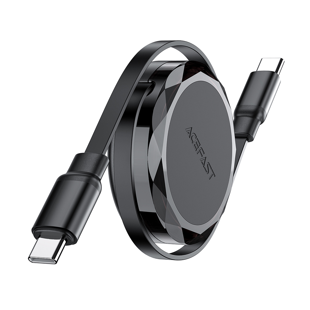 Кабел за данни USB-C, 60 W, бързо зареждане, 0,8 м - Acefast (C13-03) - Черен