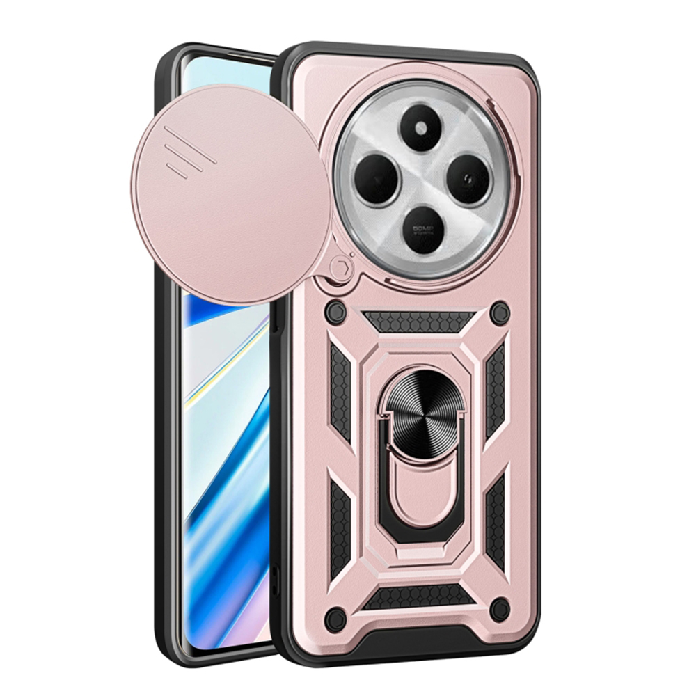 Калъф за Xiaomi Redmi 14C / Poco C75 - Techsuit CamShield Series - Розово злато