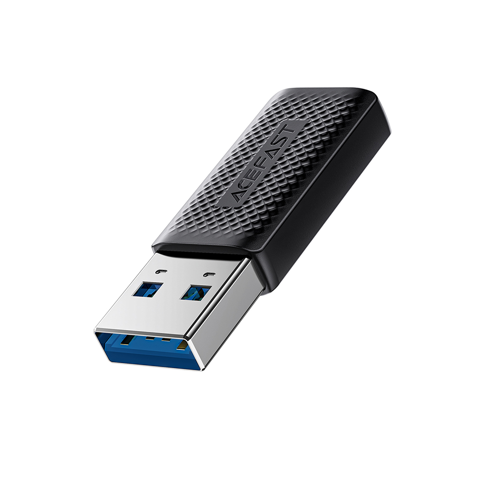 Адаптер за бързо зареждане, Type-C към USB 3.0, предаване на данни, 5Gbps - Acefast (J2) - Черен