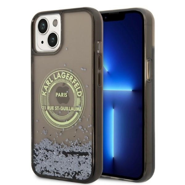 Калъф за iPhone 14 - Karl Lagerfeld Hardcase Liquid Glitter (KLHCP14SLCRSRSGRK) - RSG