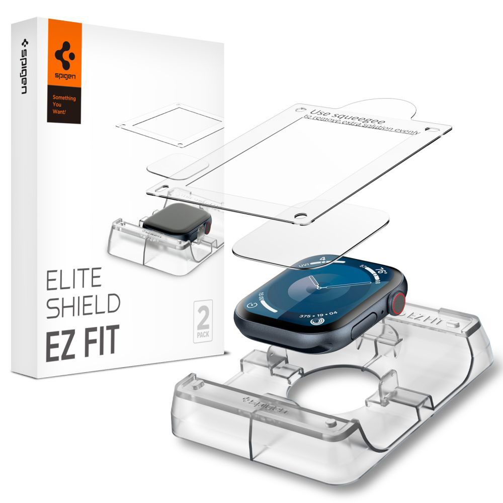 Калъф за Apple Watch 10 46mm / Watch 11 46mm (комплект 2) - Spigen Elite Shield EZ Fit (AFL08579) - Прозрачен