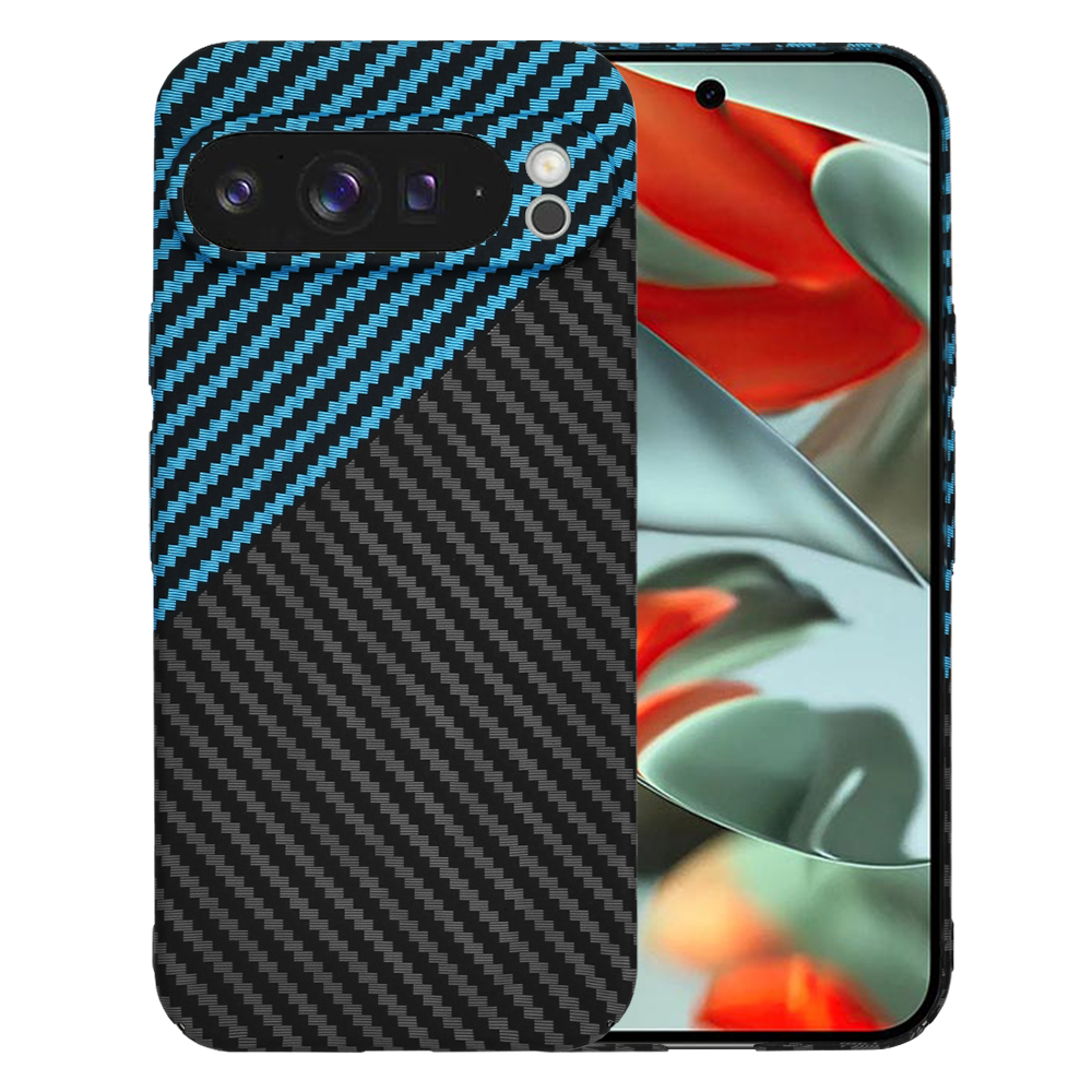 Калъф за Google Pixel 9 Pro XL - Techsuit Carbonite FiberShell - Син Pulse