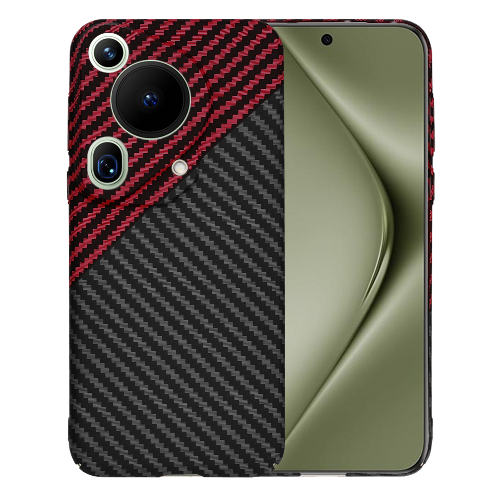 Калъф за Huawei Pura 70 Ultra - Techsuit Carbonite FiberShell - Червен Vortex