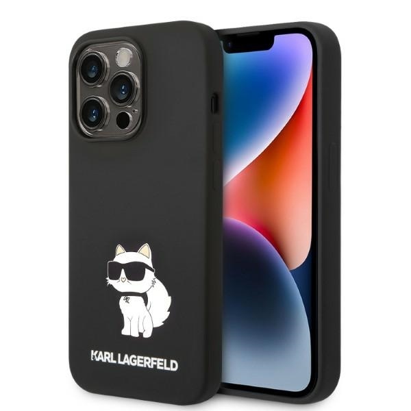 Калъф за iPhone 14 Pro Max - Karl Lagerfeld Silicone (KLHCP14XSNCHBCK) - Choupette