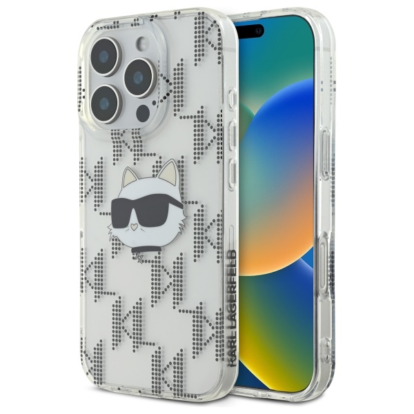 Калъф за iPhone 16 Pro - Karl Lagerfeld IML Luxury Electroplated (KLHCP16LHKHKLLPCHT) - Прозрачен Choupette Head