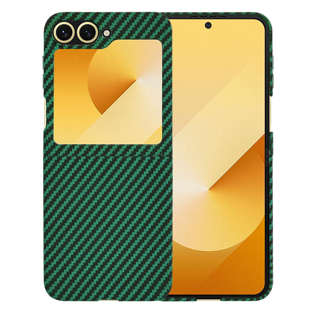 Калъф за Samsung Galaxy Z Flip6 / Flip7 FE - Techsuit Carbonite FiberShell - Зелен