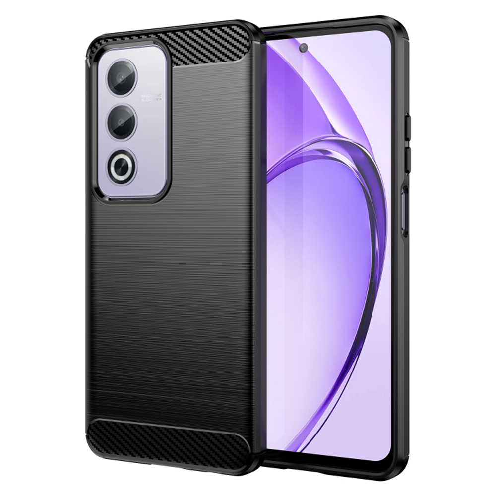 Калъф за Oppo A80 5G - Techsuit Carbon Silicone - Черен