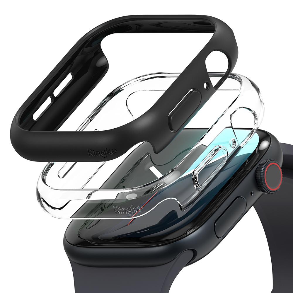 Калъф за Apple Watch 10 46mm / Watch 11 46mm (комплект 2) - Ringke Slim - Прозрачен / Matte Черен