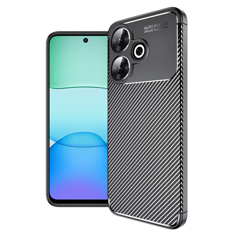 Калъф за Xiaomi Redmi 13 / Poco M6 4G - Techsuit CarbonFiber - Черен