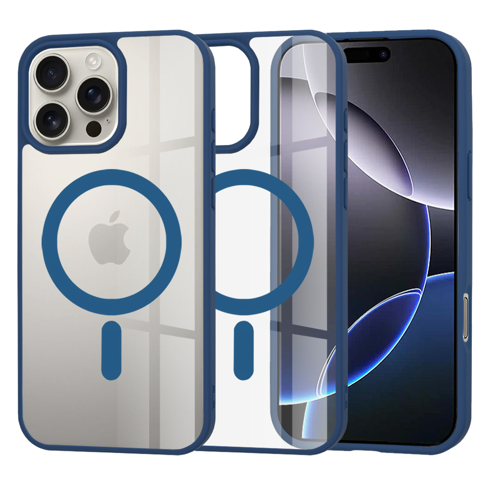 Калъф за iPhone 16 Pro Max - Techsuit MagSafe Pro - Син