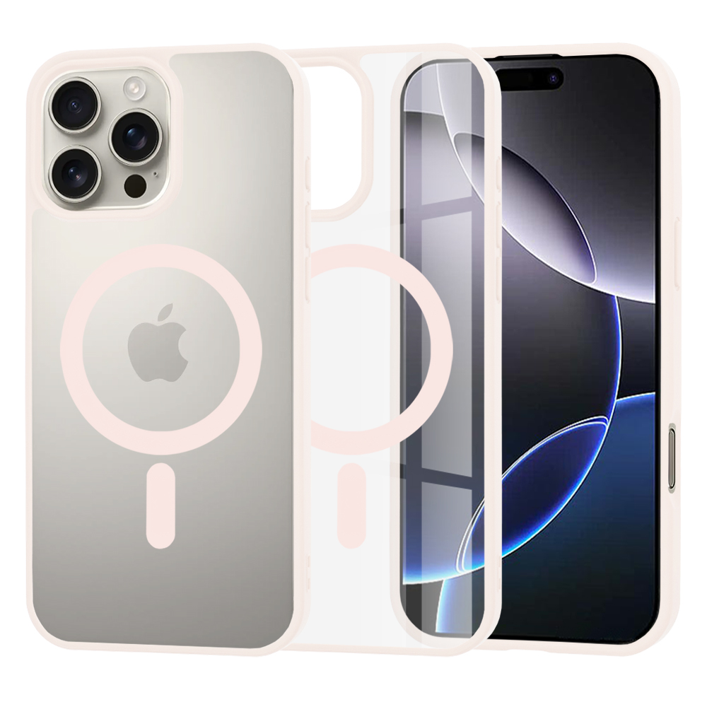Калъф за iPhone 16 Pro Max - Techsuit MagSafe Pro - Nude Розов