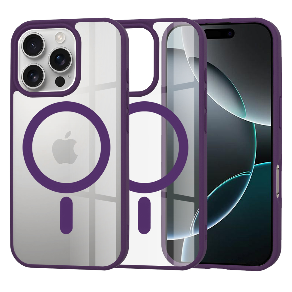 Калъф за iPhone 16 Pro - Techsuit MagSafe Pro - Лилав