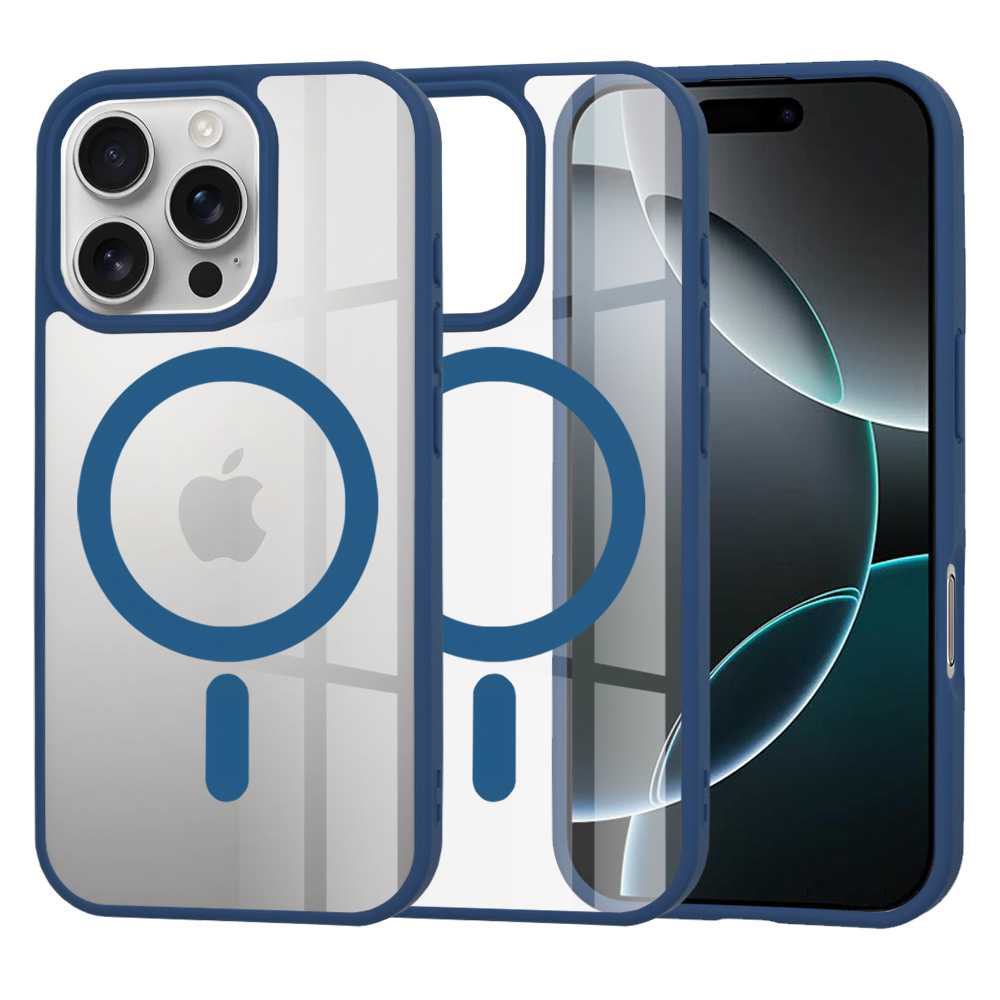 Калъф за iPhone 16 Pro - Techsuit MagSafe Pro - Син