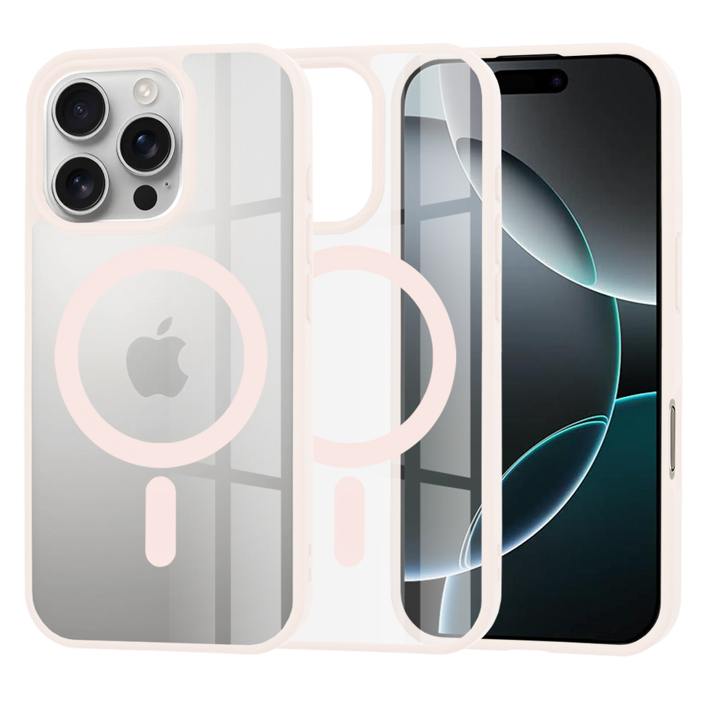 Калъф за iPhone 16 Pro - Techsuit MagSafe Pro - Nude Розов