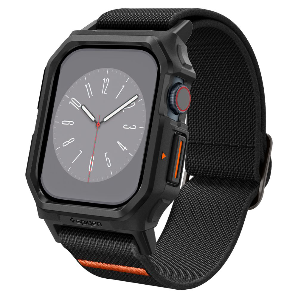 Калъф за Apple Watch 10 42mm / Watch 11 42mm + каишка - Spigen Lite Fit "Pro" (ACS08594) - черен мат