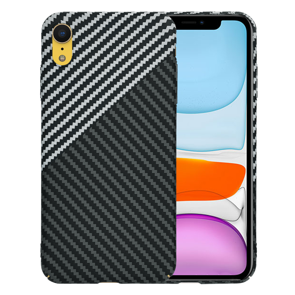 Калъф за iPhone XR - Techsuit Carbonite FiberShell - Stealth Сив