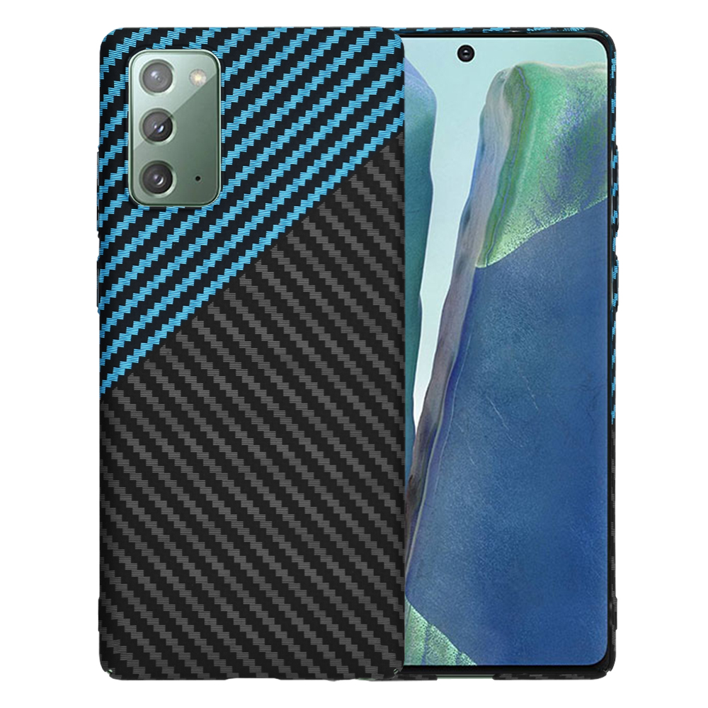 Калъф за Samsung Galaxy Note 20 4G / Note 20 5G - Techsuit Carbonite FiberShell - Син Pulse