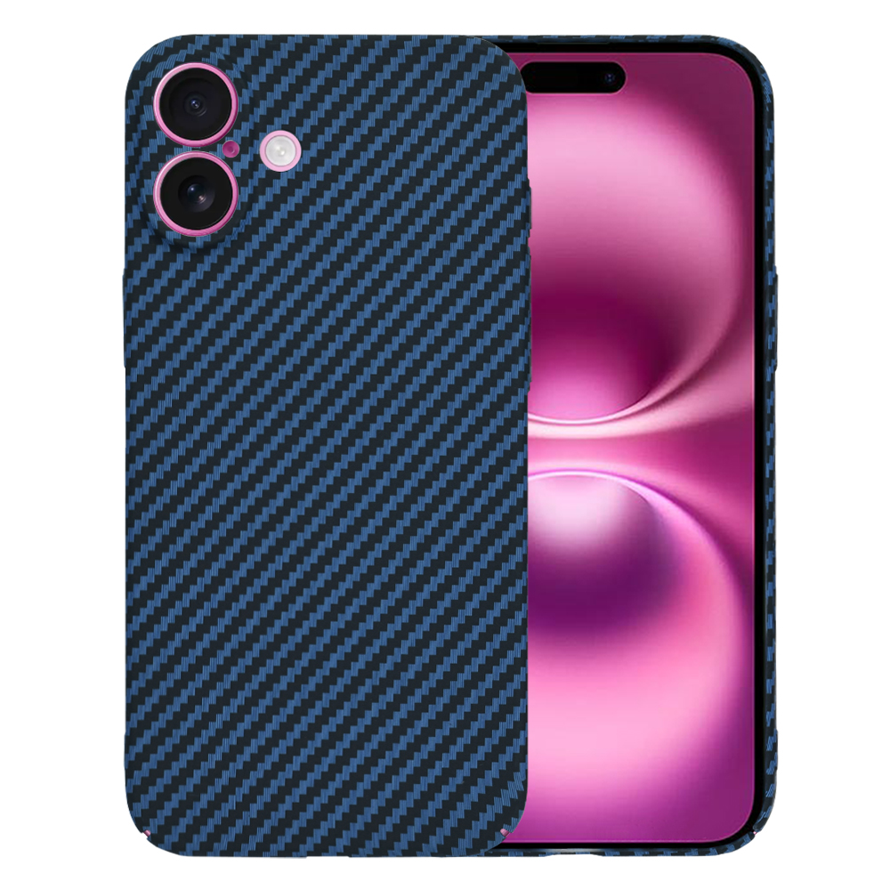 Калъф за iPhone 16 Plus - Techsuit Carbonite FiberShell - Cyan