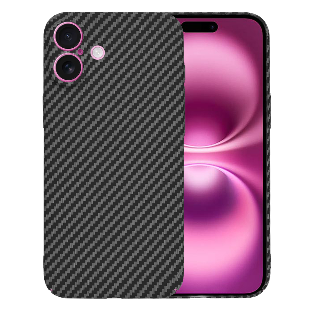Калъф за iPhone 16 Plus - Techsuit Carbonite FiberShell - Черен