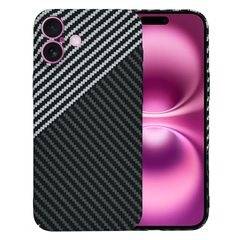 Калъф за iPhone 16 Plus - Techsuit Carbonite FiberShell - Stealth Сив