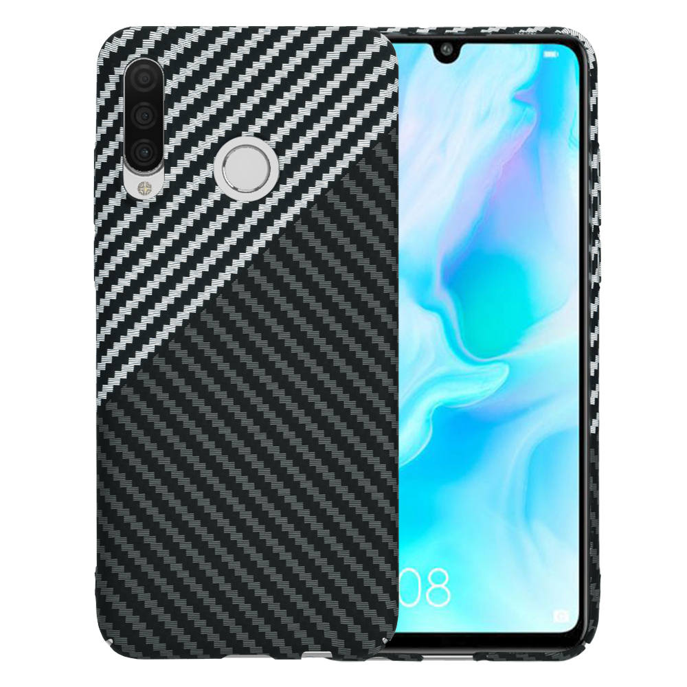 Калъф за Huawei P30 Lite / P30 Lite New Edition - Techsuit Carbonite FiberShell - Stealth Сив