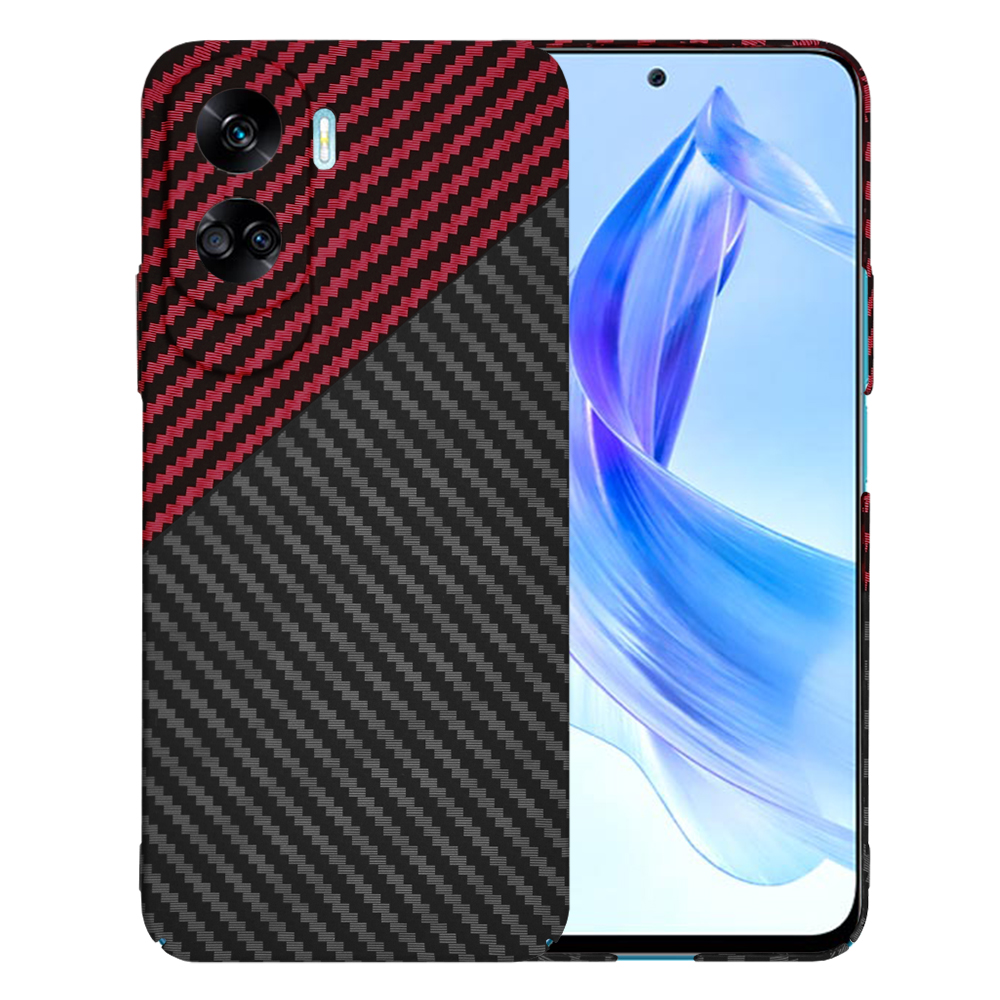 Калъф за Honor 90 Lite - Techsuit Carbonite FiberShell - Червен Vortex