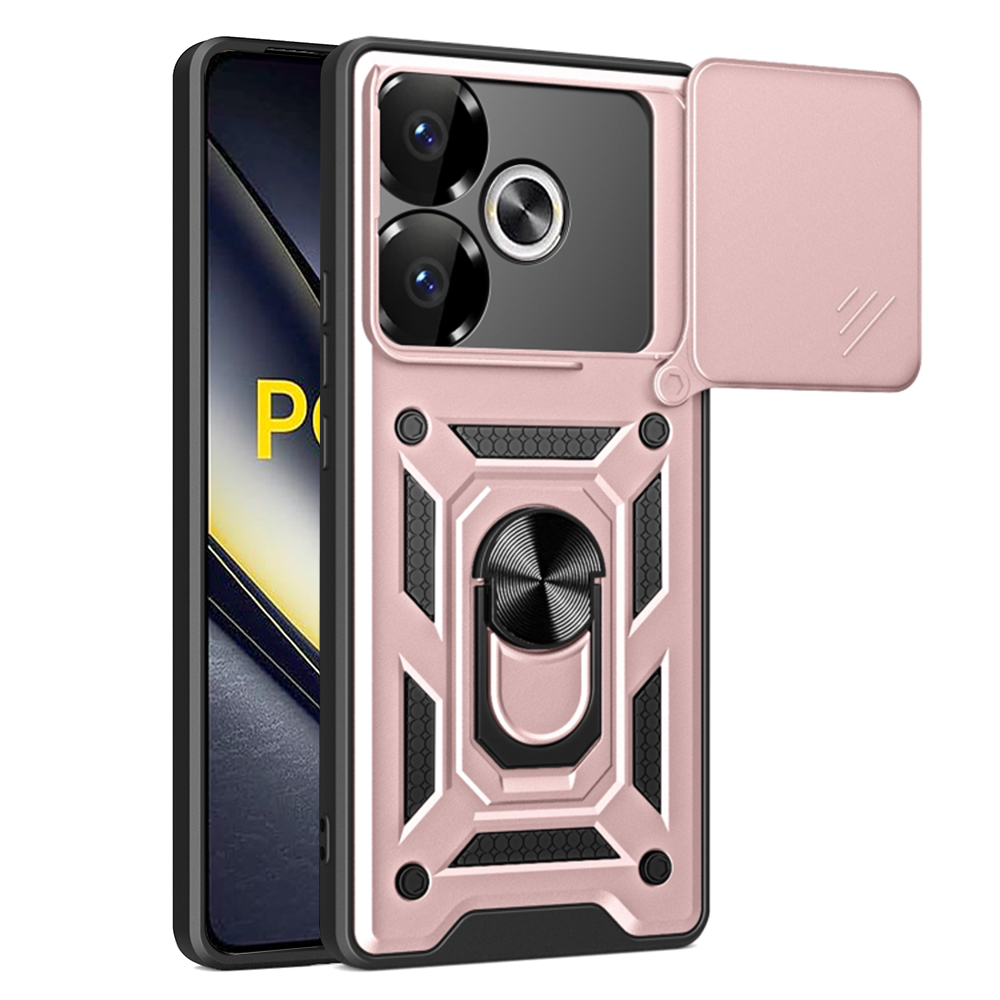 Калъф за Xiaomi Poco F6 - Techsuit CamShield Series - Розово злато