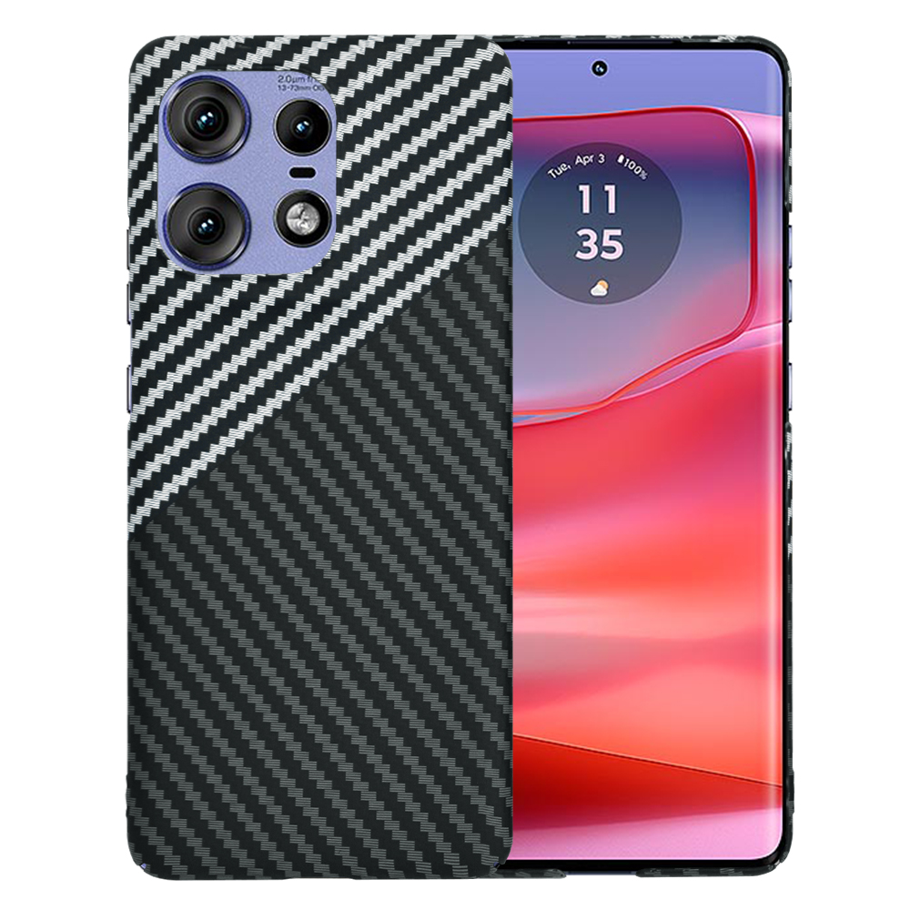 Калъф за Motorola Edge 50 Pro - Techsuit Carbonite FiberShell - Stealth Сив