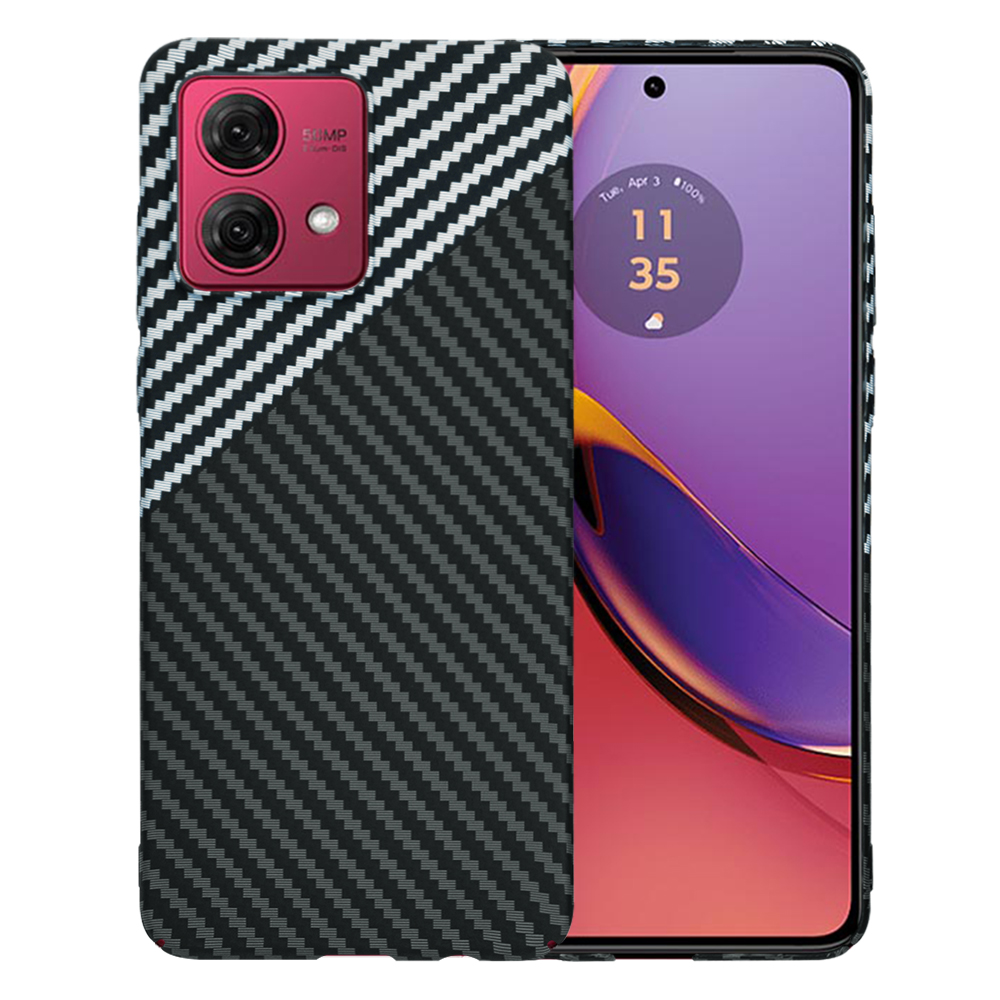 Калъф за Motorola Moto G84 - Techsuit Carbonite FiberShell - Stealth Сив