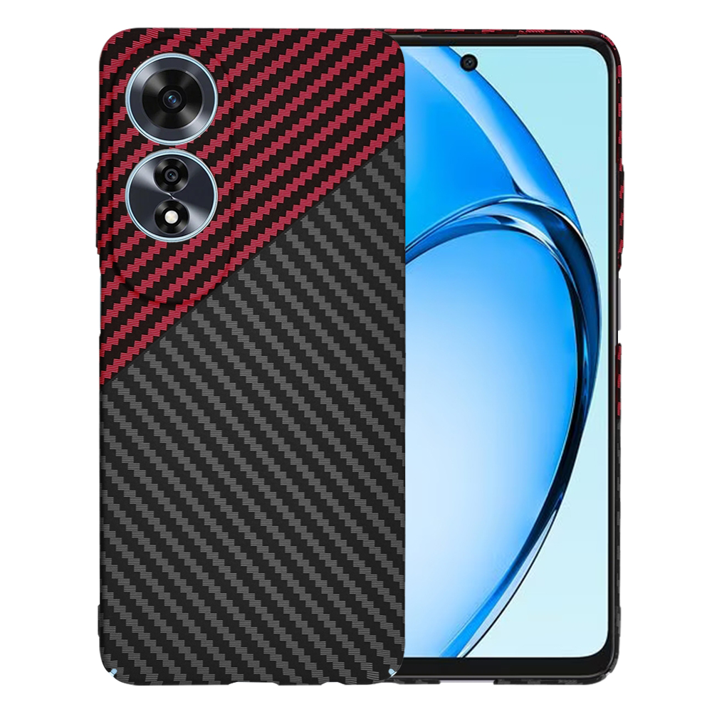 Калъф за Oppo A60 4G - Techsuit Carbonite FiberShell - Червен Vortex