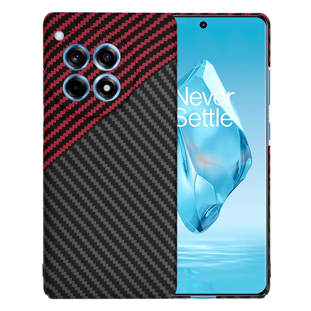 Калъф за OnePlus 12R - Techsuit Carbonite FiberShell - Червен Vortex