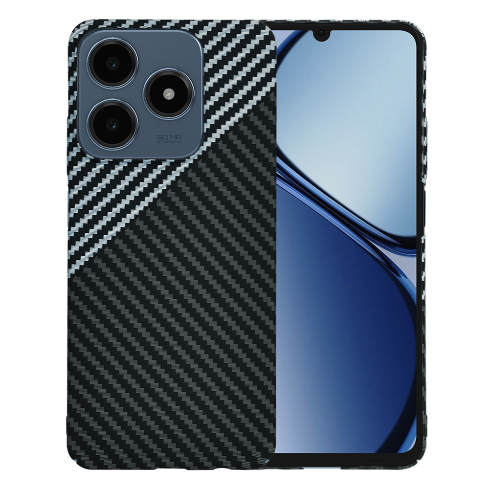 Калъф за Realme C61 / Realme C63 - Techsuit Carbonite FiberShell - Stealth Сив