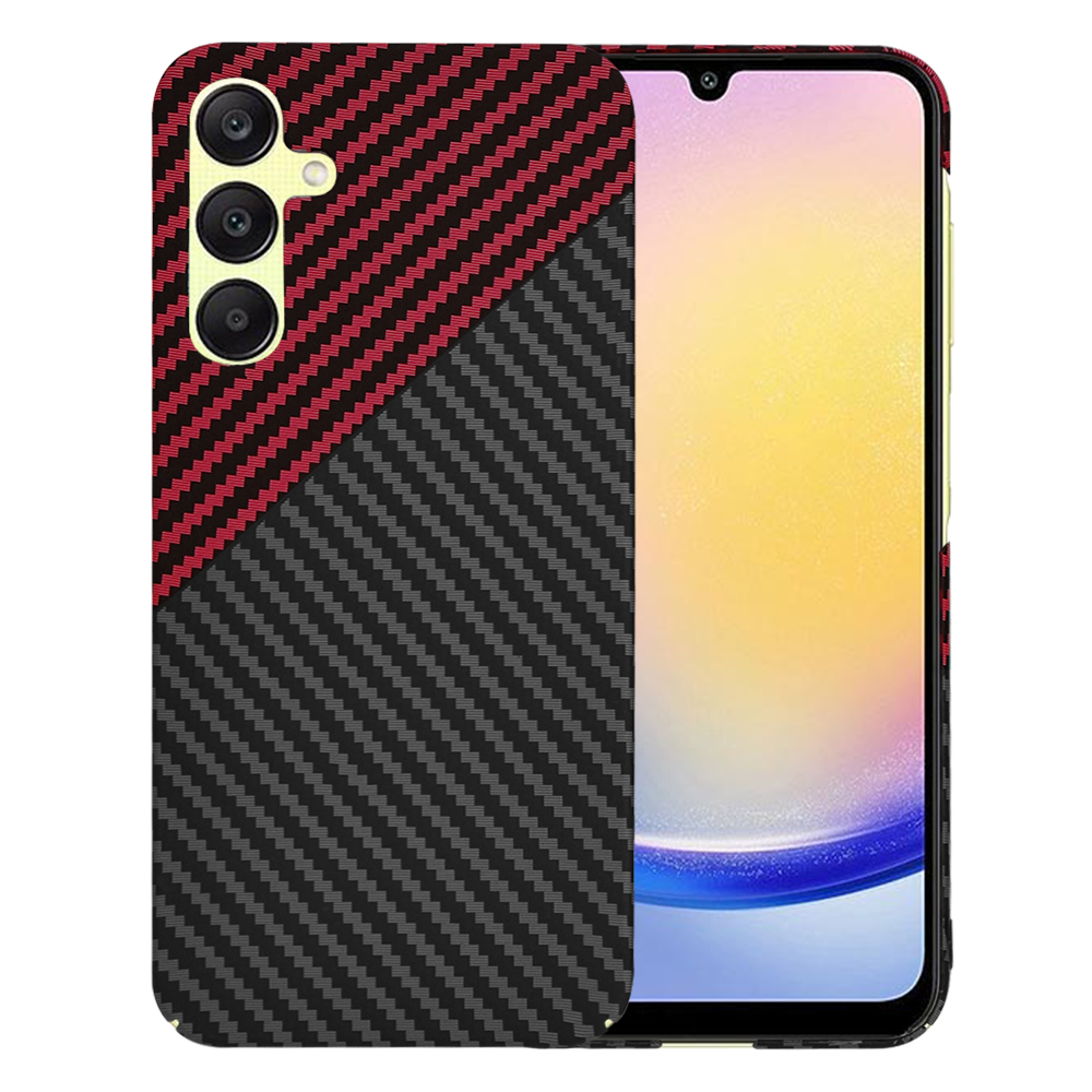 Калъф за Samsung Galaxy A25 5G - Techsuit Carbonite FiberShell - Червен Vortex
