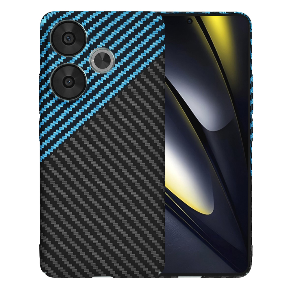 Калъф за Xiaomi Poco F6 - Techsuit Carbonite FiberShell - Син Pulse