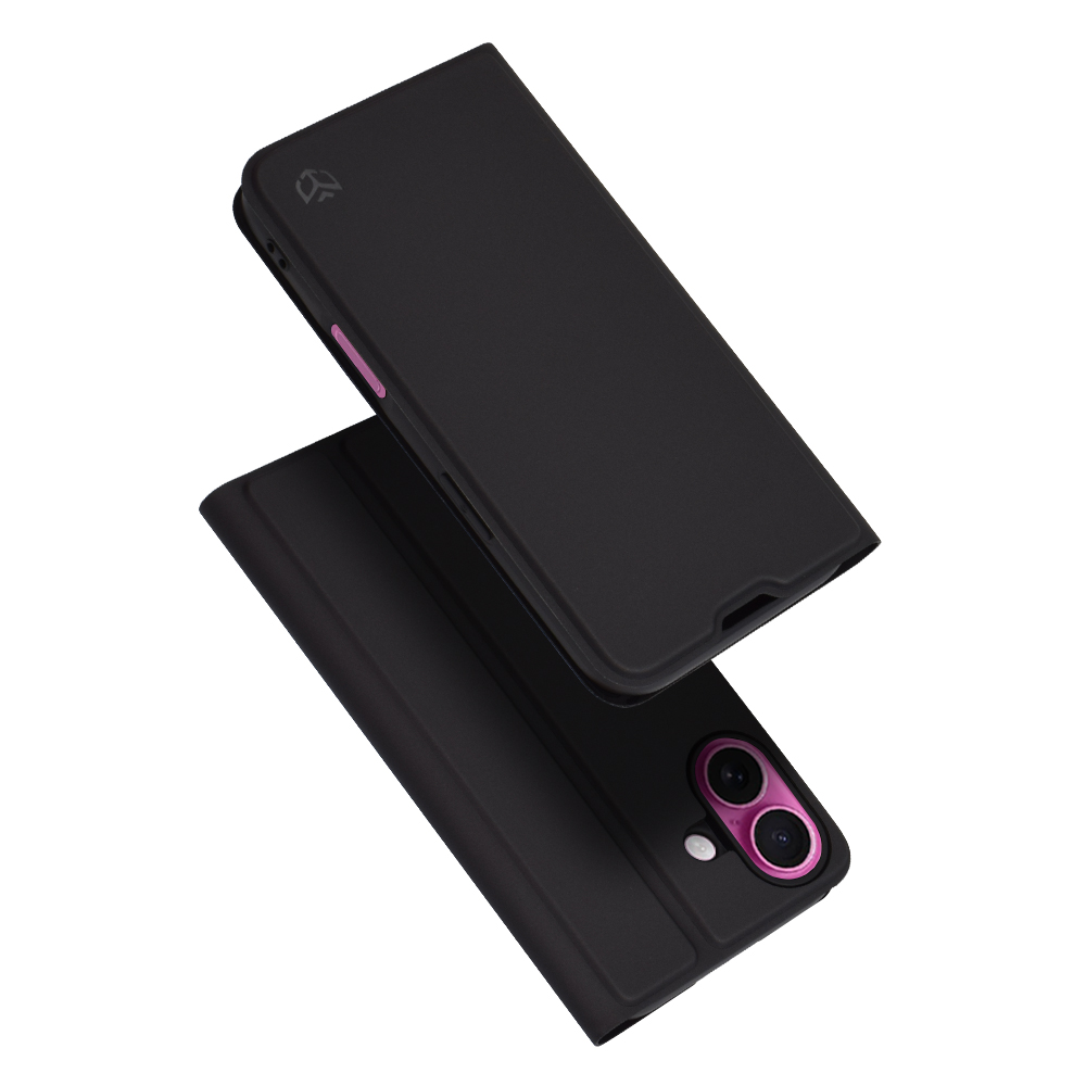 Калъф за iPhone 16 Plus - Techsuit Magskin Book - Черен