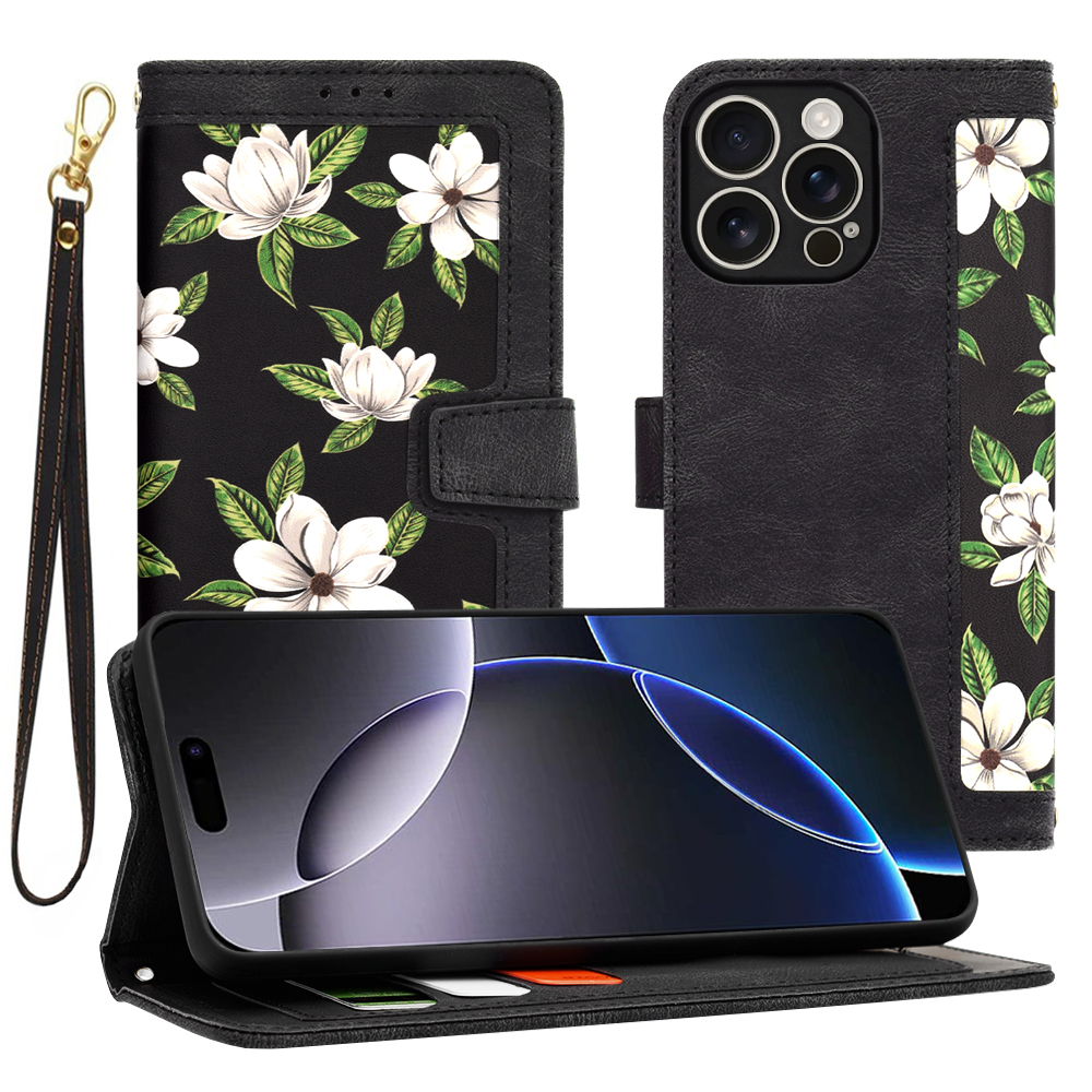 Калъф за iPhone 16 Pro Max - Techsuit FlipCraft - Flowers of the Dawn